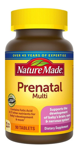 Vitamina Prenatal Naturemade 90tb - Unidad a $3512