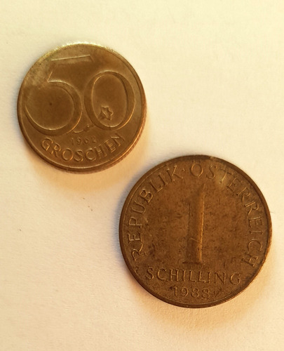 Lote De 11 Monedas Austríacas Antiguas Del 1894 Al 1996 (Usado)