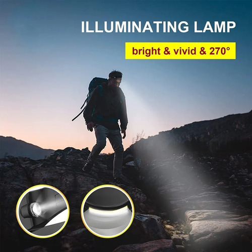 Imagen 5 de 6 de Linterna Lampara Frontal Cabeza Camping Led Alta Potencia