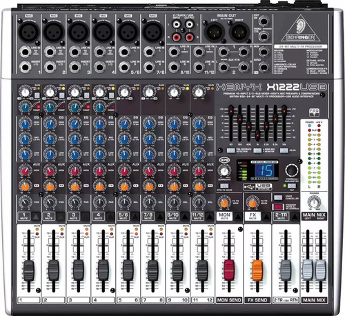 Mezcladora  Behringer Con Interfaz Usb Xenyx X1222usb Full