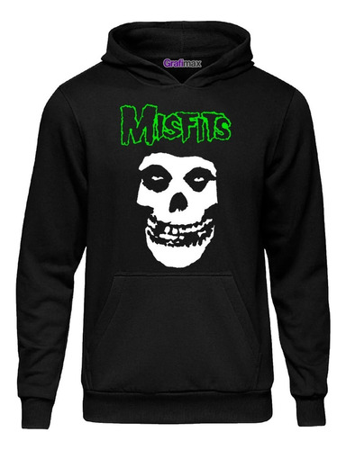 Polerón Canguro Misfits Unisex Punk Rock Metal Grafimax