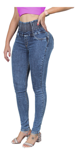 Calça Jeans Modeladora Bojo Levanta Bumbum Chapa Barriga 