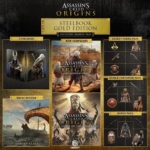 Assassin's Creed Origins Steelbook Gold Edition - Ps4