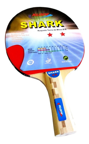 Raquete De Tenis De Mesa Shark Ping Pong Original Klopf 5015