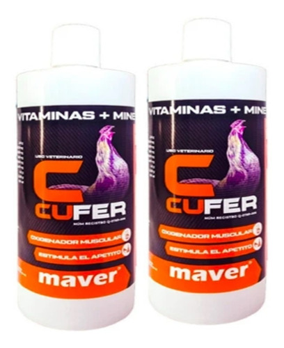 Cufer 1 Litro Para Aves & Provite 250 Grs & Lab. Maver