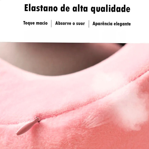 Travesseiro Apoio Encosto De Pescoço Ergonômico Rosa
