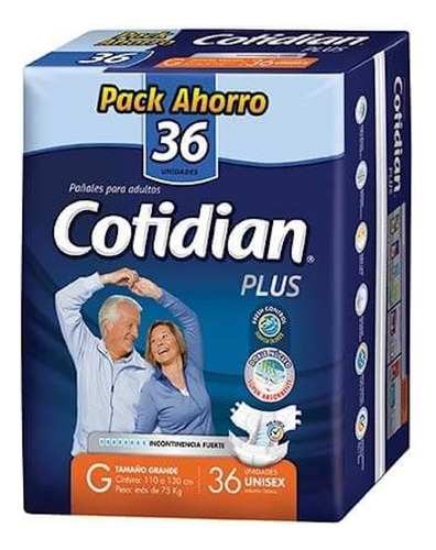 Pañal Cotidian Plus Talle G X 36 Unidades