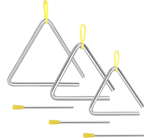 Instrumento De Percusión Triangular Eastrock De 4, 5, 6 In