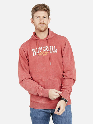 Poleron 69s Rc Hoodie Hombre Rojo Rip Curl