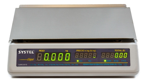 Imagen 7 de 10 de Balanza Systel Clipse 31 Kg Bateria Impresor Eco De Ticket Digital Service Delta