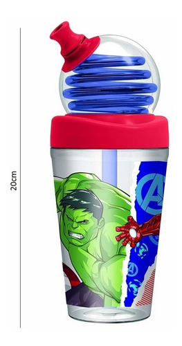 Vaso Infantil Avengers Looping Con Pajita Rosca Tm1 Sp817