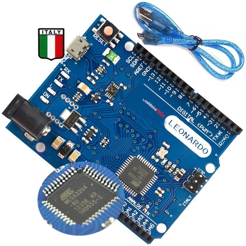Kit 2x Pcs Italy Para Arduino Leonardo R3 Atmega32u4 + Usb