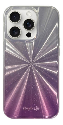 Funda Morada Con Estampado De Fuegos Artificiales Para Iphon