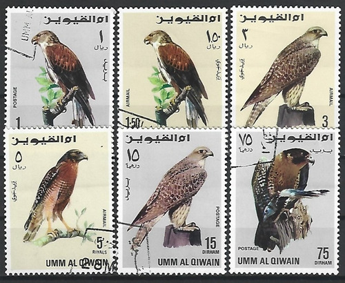 Filatelia - Umm Al Qiwain - Aves Rapaces