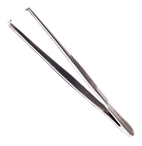 2 Un Pinça Dissecção Dente De Rato 1x2 14,5cm Aço Inox
