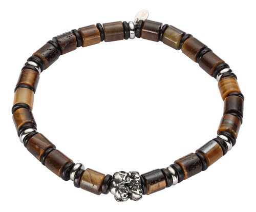 Pulsera De Acero Inoxidable Enso Para Hombre Emb0112br Café