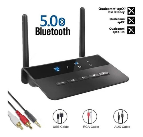 Transmisor Receptor Bluetooth Estéreo Multimedia 2 En 1