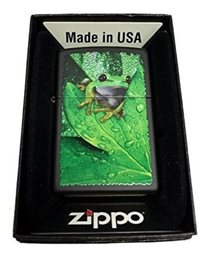 Zippo Personalizado Ligero - Echar Un Vistazo De La Rana En 