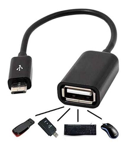 Imagen 2 de 5 de Adaptador Cable Otg Micro Usb A Usb
