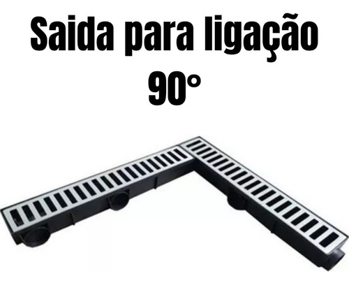Ralo Linear Piscina Banheiro Grelha Alumínio 6x50 Premium Branco