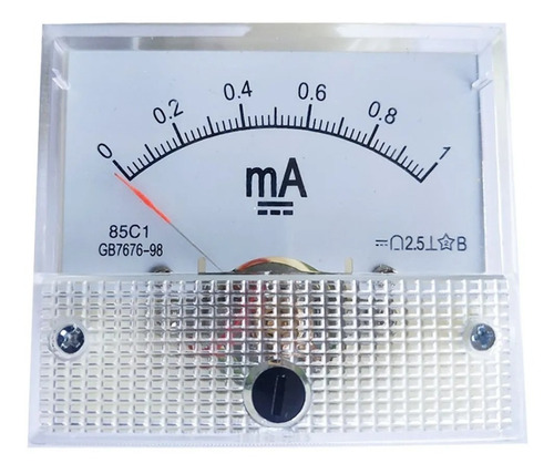 Mili Amperímetro 1 Ma Analógico Cd 0-1 Mili Amper Panel 85c1