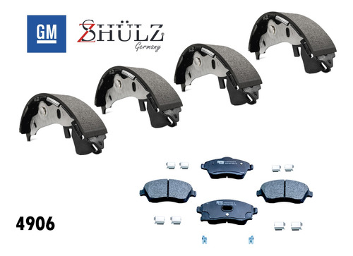 Kit Balatas Delasnteras Y Tras Gm Corsa 02-08 Tornado 04-11