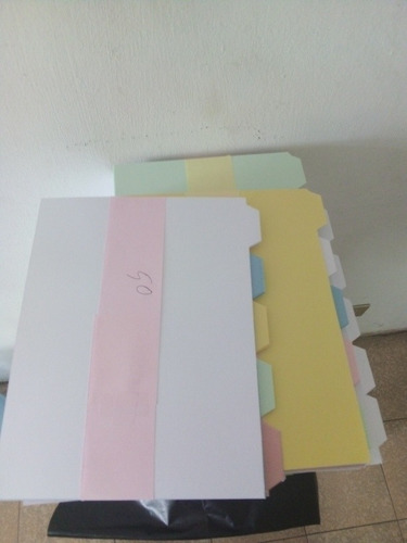 Imagen 5 de 5 de Separadores De Carpetas Tamaño Carta 5 Div. Colores Surtidos