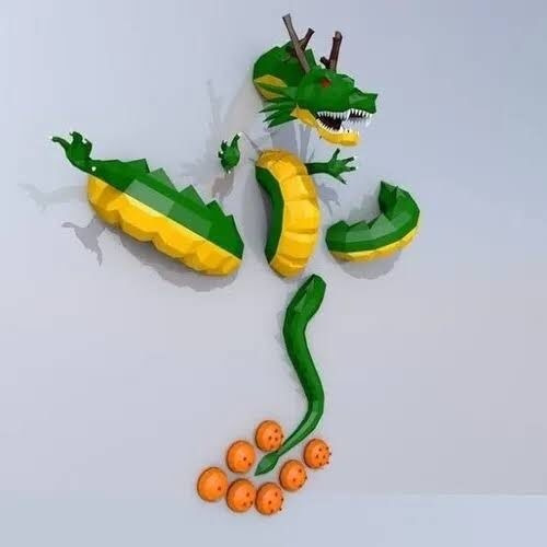 Papercraft Shenlong Dragonball Instrucciones Completo Al100%