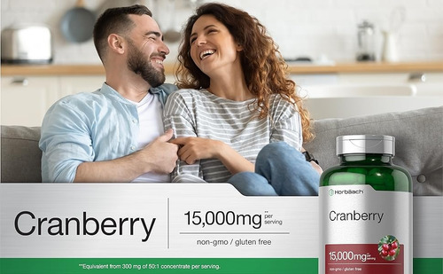 Horbaach Cranberry Arandano 250 Capsulas Con Vitamina C Sabor Sin Sabor