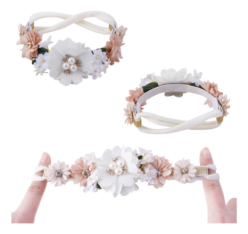 Diadema De Flores Para Niñas Elástica Diademas De Flores
