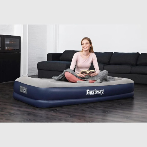 Colchón Inflable Bestway 1 Plaza Inflador Eléctrico