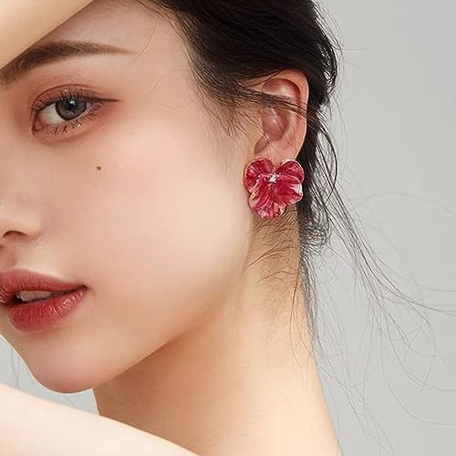 Aprilery Pendientes De Tuerca De Color Rosa Para Mujer, Dise