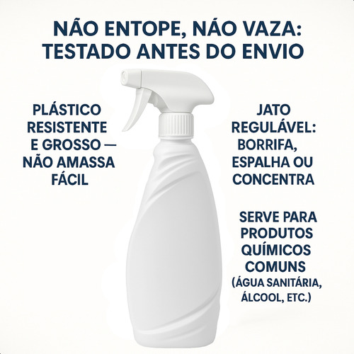 Kit 3 Frascos Borrifador Premium Spray Pulverizador 500ml
