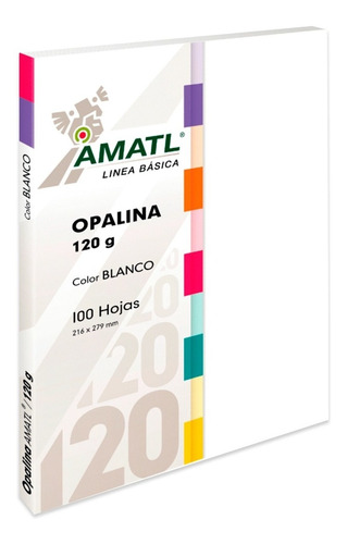 Papel Opalina Amatl Blanca 120g C/100h
