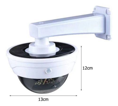 Imagen 5 de 9 de Kit X 2 Focos Led Solares Con Sensor Tipo Cámara Domo Falso