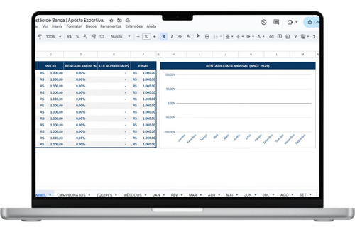 Planilha De Gestão De Banca De Apostas Esportivas Automática