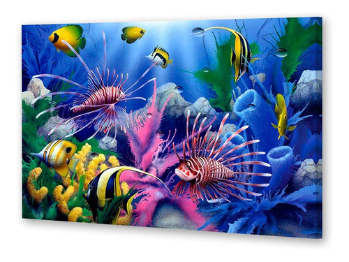 Cuadro 20x30cm Peces Acuario Acuatico Submarino Pez M1