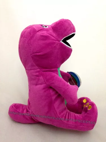 Boneca de Desenho Animado Barney Dinossauro Roxo Brinquedo de Pelúcia