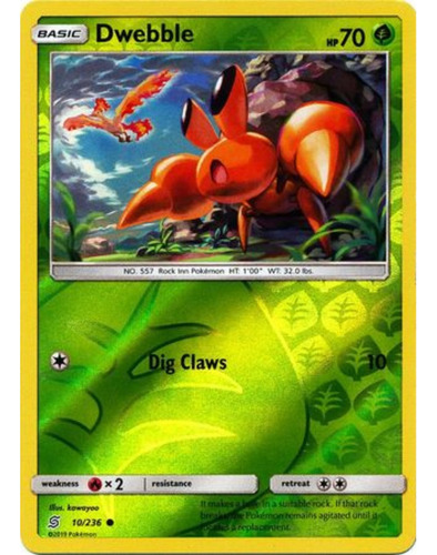 Dwebble - 10/236 - Common Reverse Holo Pokemon Tcg