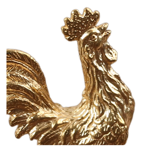 3 Estatuilla De Pollo, Escultura De Gallo, Adorno De Oro