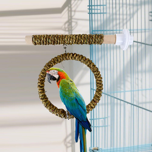 Columpio Para Loros, Hamaca Colgante De Madera, Jaula Para