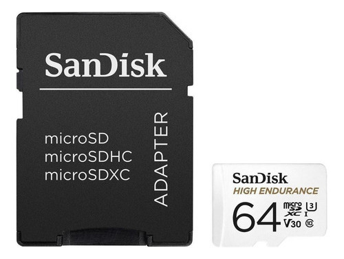 Cartão De Memória 64gb High Endurance E Adpt Sandisk