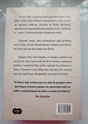 Imagem 3 de 4 de It A Coisa Stephen King - Suma - Bonellihq Cx290 U20