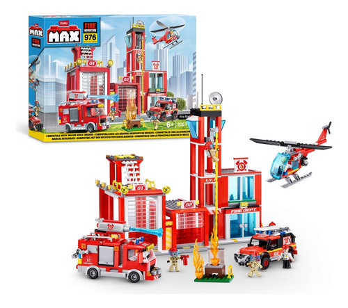 Set 976 Bloques Max Estacion De Bomberos
