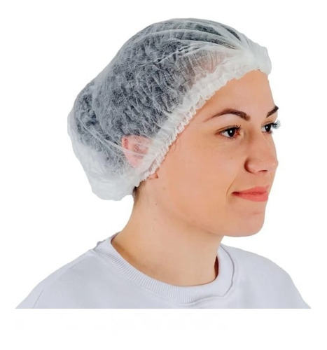 Gorro / Cofias Desechable Blanca Cleancarrier ( 100 Unid)