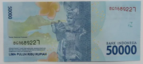 Indonesia Billete 50.000 Rupiah 2021 P-159 Unc (Usado)