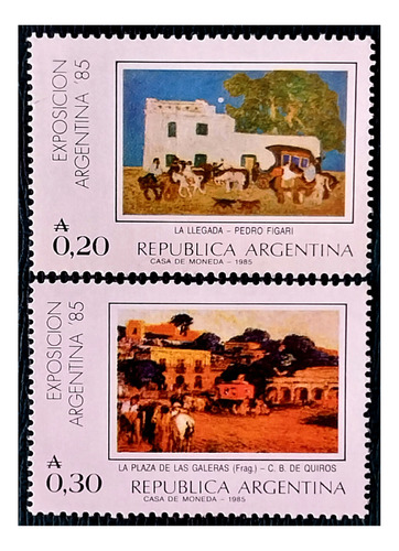 Argentina 1985 Postas Y Caminos. Gj 2231/2. Mint
