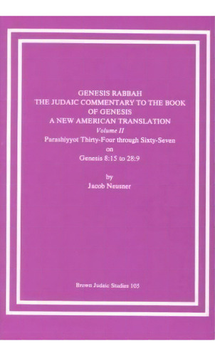 Genesis Rabbah, De Jacob Neusner. Editorial Scholars Press, Tapa Blanda En Inglés
