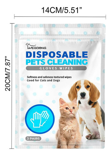 Luvas Descartáveis Para Limpeza De Animais De Estimação M