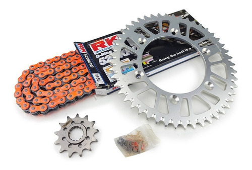 Kit Transmision Aluminio Ktm Sx F Exc F Con Cadena Rk Oring